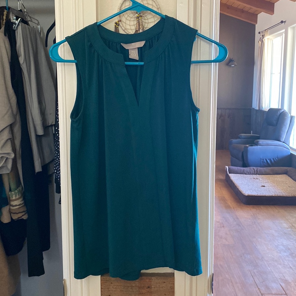 Green work blouse